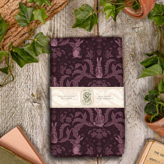 NEW! The Vegetable Thief (Plum) Tea Towel (available for dispatch from August 2026)