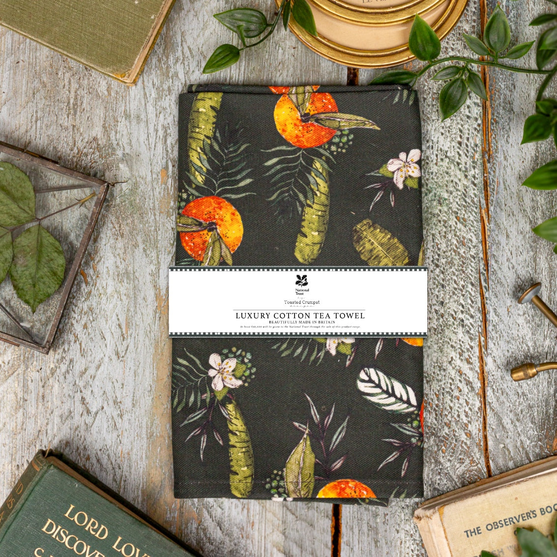 NEW! Orange (Noir) Tea Towel
