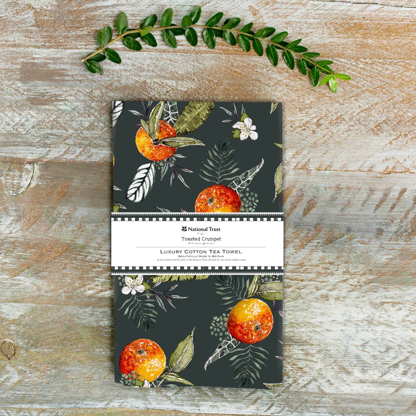 NEW! Orange (Noir) Tea Towel (available for dispatch from Jan 2026)