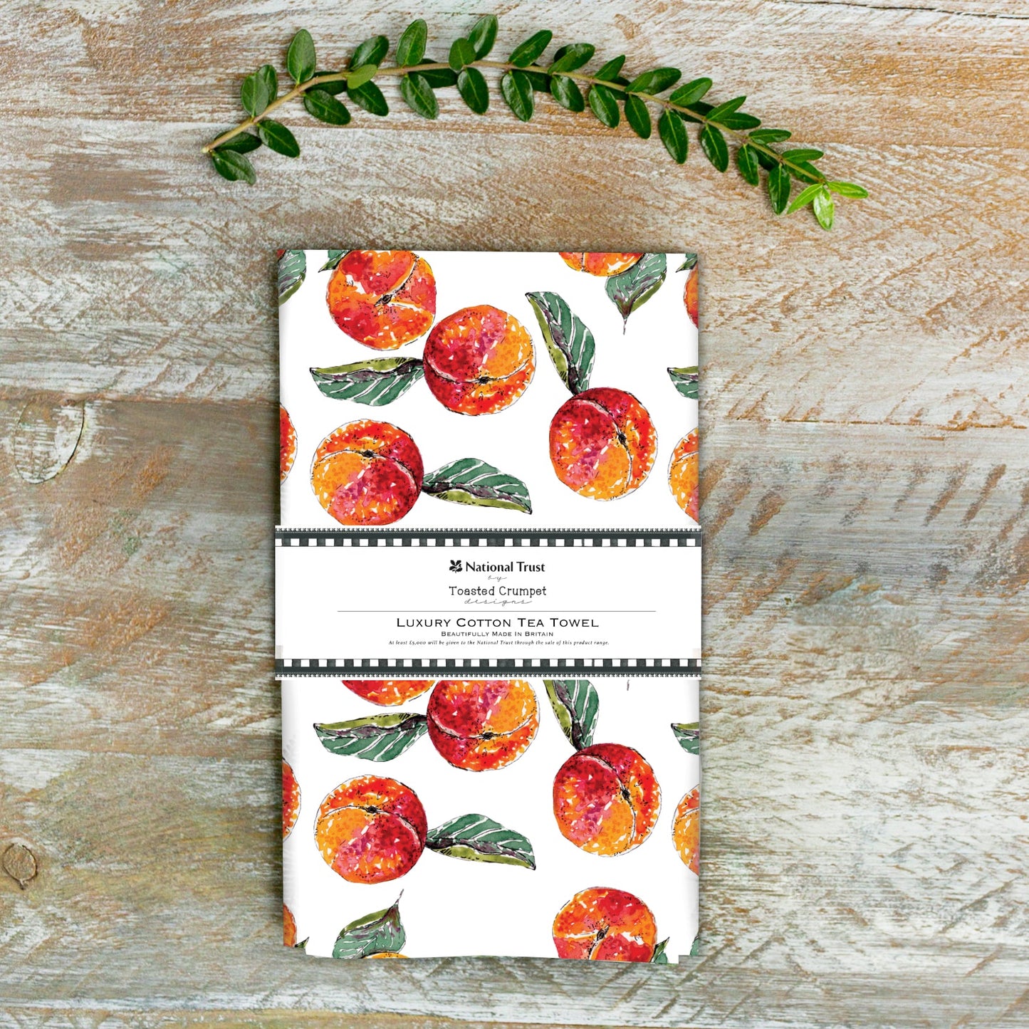 NEW! Peach (Pure) Tea Towel (available for dispatch from Jan 2026)