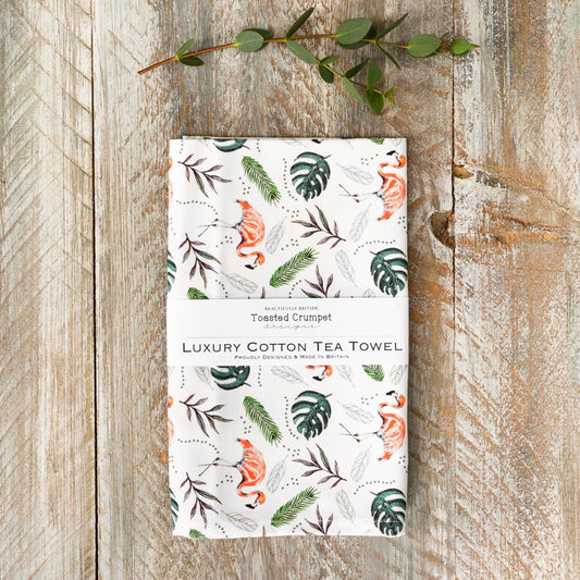Flamingo (Pure) Tea Towel