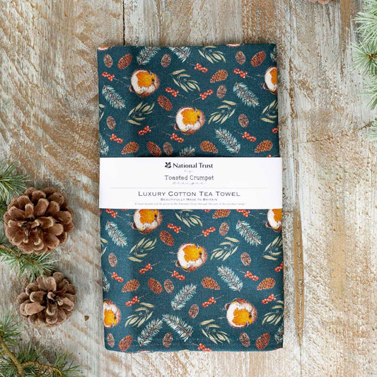 Winter Robin Tea Towel