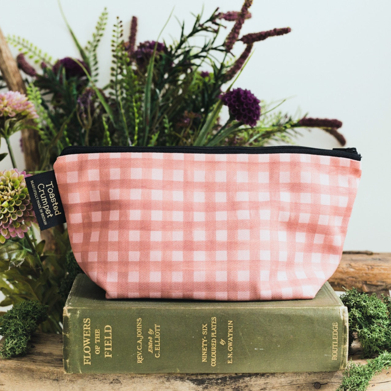 NEW! Heather Blush (Check) Makeup Bag