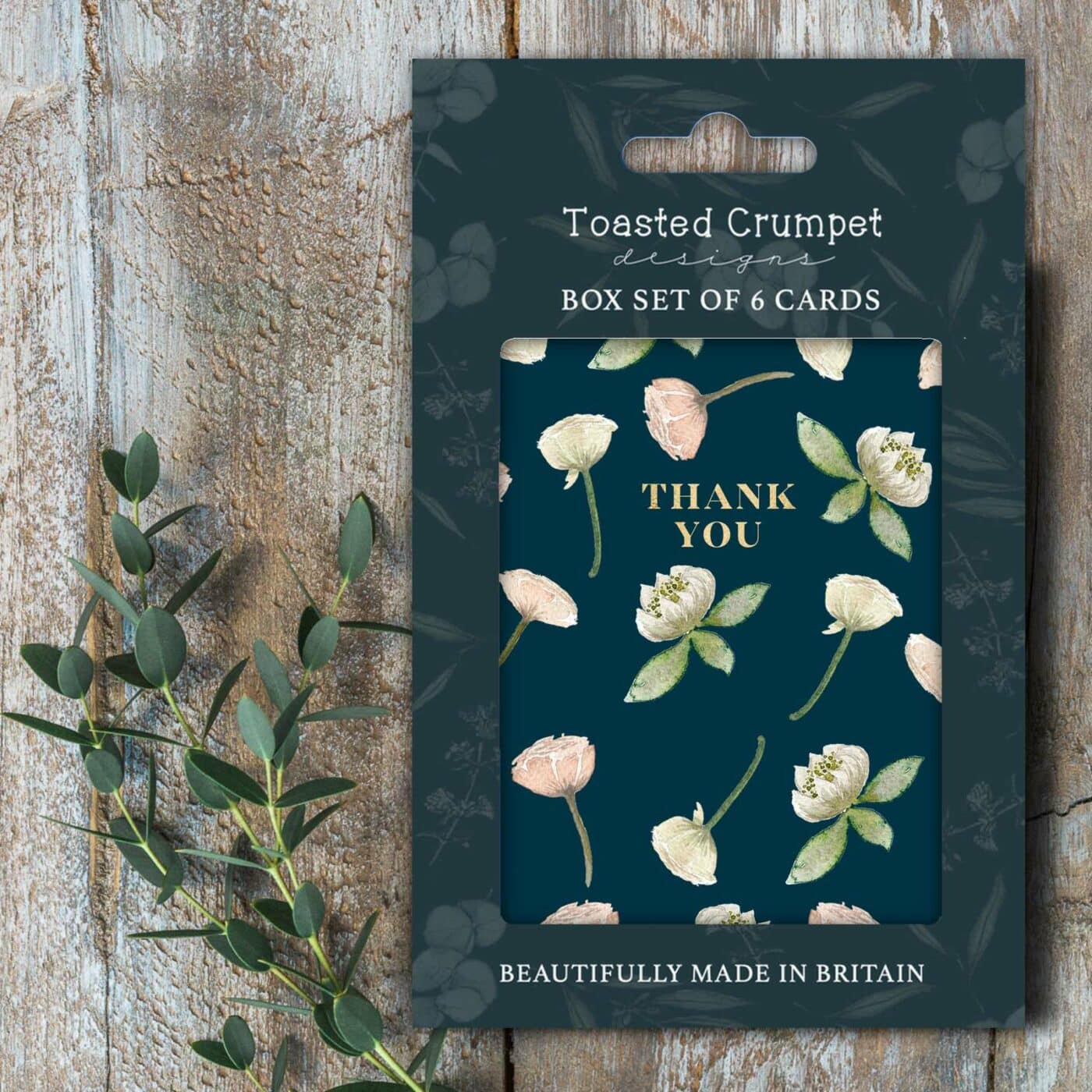 Thank You (Peony & Waterlily) Set of 6 Cards