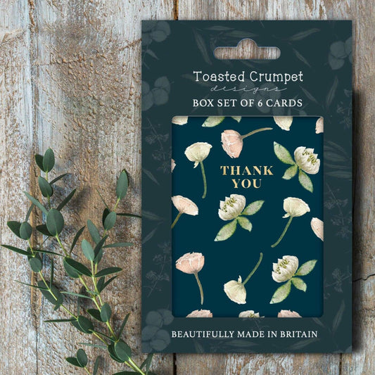Thank You (Peony & Waterlily) Set of 6 Cards