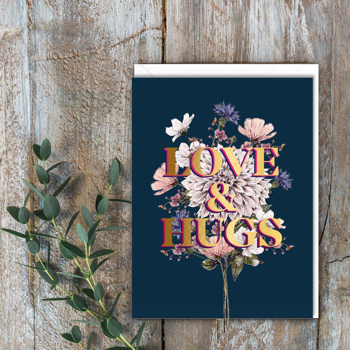 Love & Hugs Card (Cello-Free)