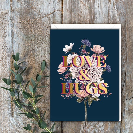 Love & Hugs Card (Cello-Free)