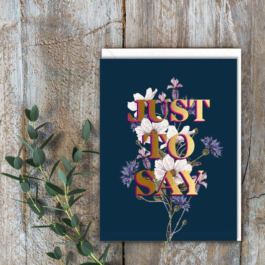Just to Say Card (Cello-Free)