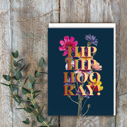 Hip Hip Horray! Card (Cello-Free)