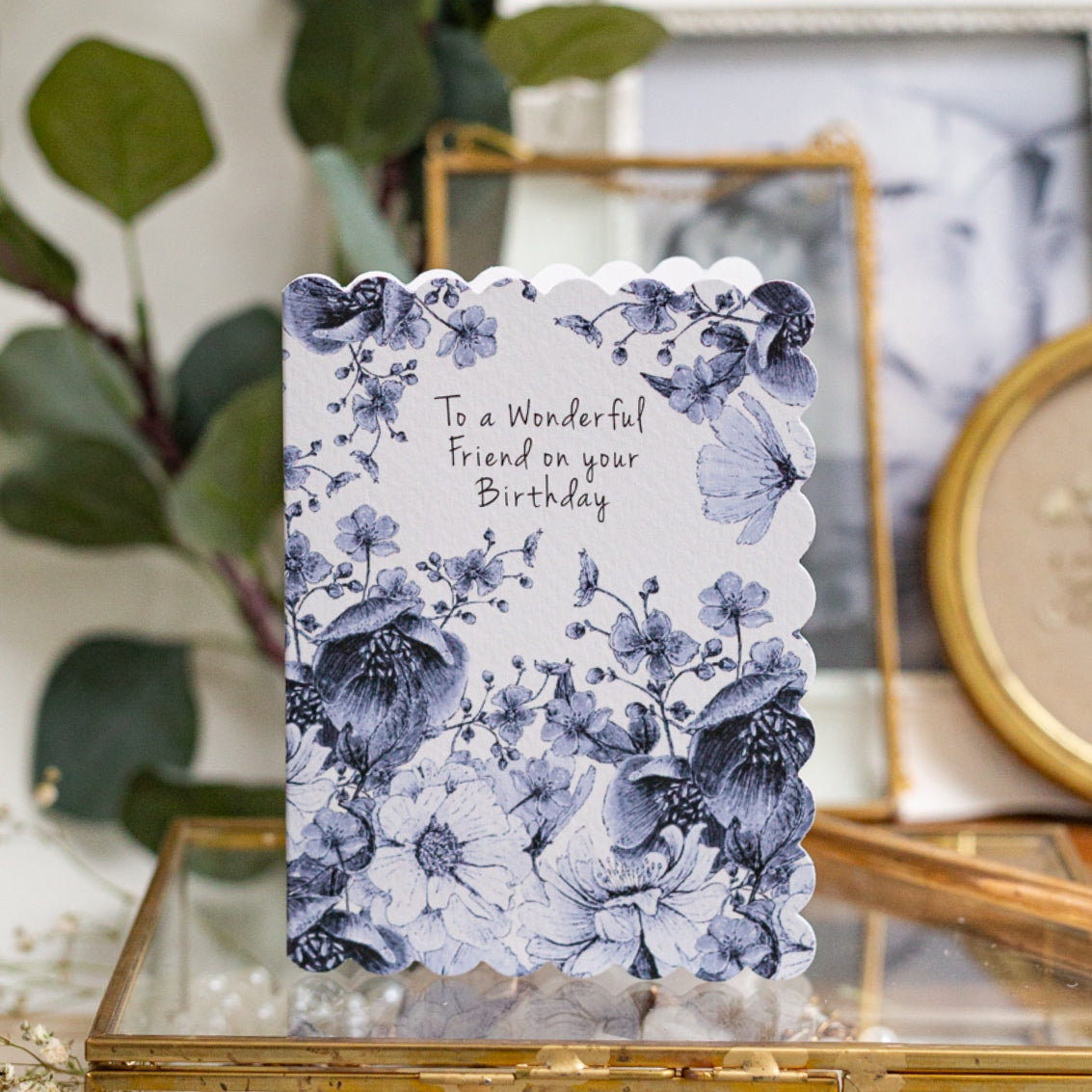NEW! To a Wonderful Friend (Chateau) Card (Cello-Free)