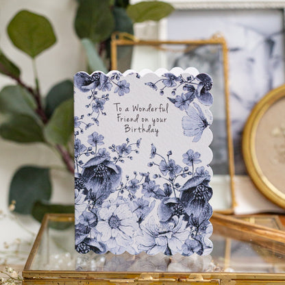 NEW! To a Wonderful Friend (Chateau) Card (Cello-Free)