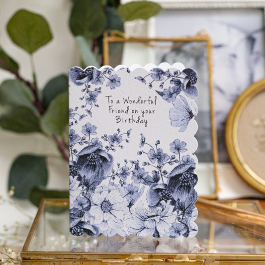 NEW! To a Wonderful Friend (Chateau) Card (Cello-Free)