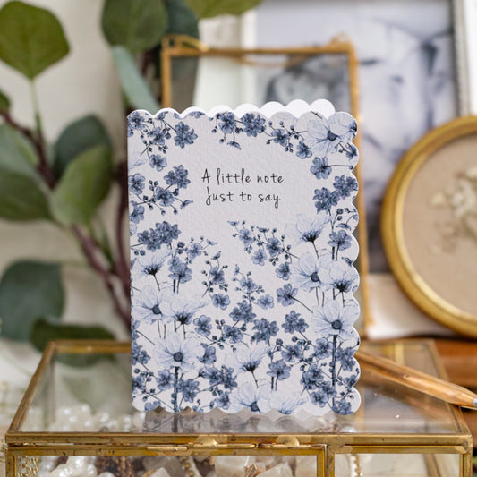 NEW! A Little Note Just to Say (Chateau) Card (Cello-Free)