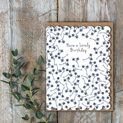 NEW! Have a Lovely Birthday (Chateau) Card (Cello-Free)