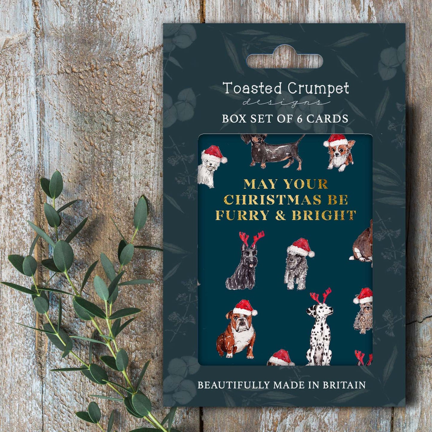 Furry & Bright (Christmas Dogs) Set of 6 Christmas Cards