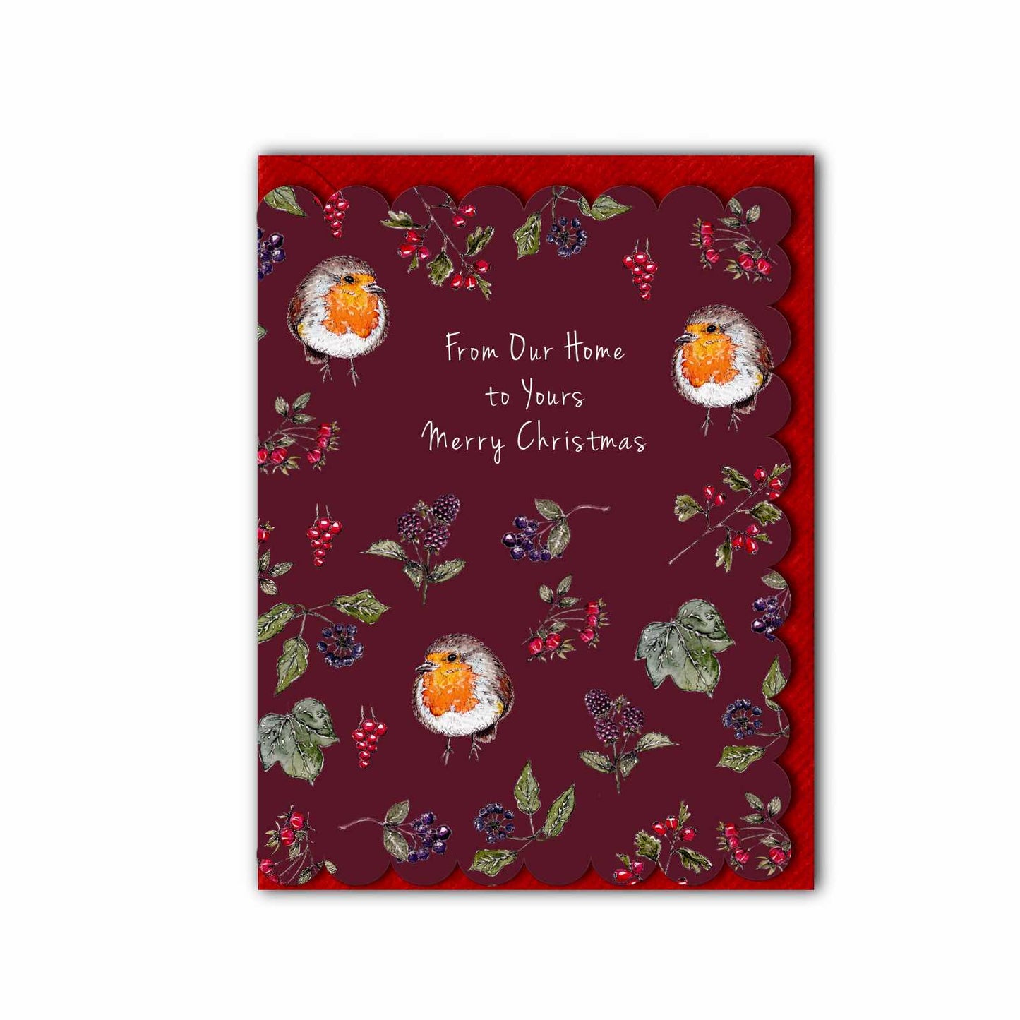NEW! From Our Home to Yours (Deep Red) Card (Cello-Free) (available for dispatch from August 2026)
