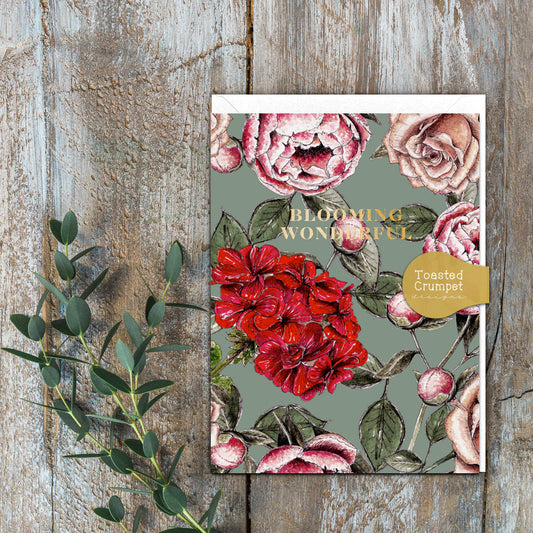 Blooming Wonderful (In Full Bloom) Card (Cello-Free)