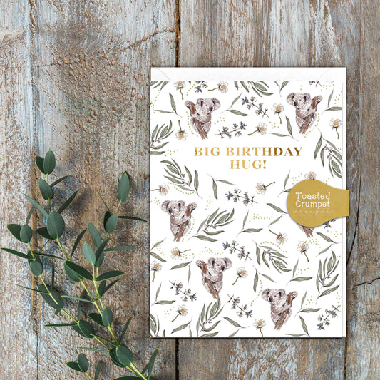 A Big Birthday Hug (Koala) Card (Cello-Free)