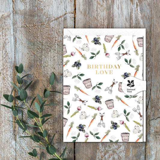 Birthday Love (Gardening) Card (Cello-Free)