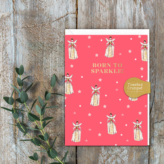 Born to Sparkle Card (Cello-Free)