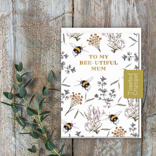 To My Bee-utiful Mum (Bees) Card (Cello-Free)