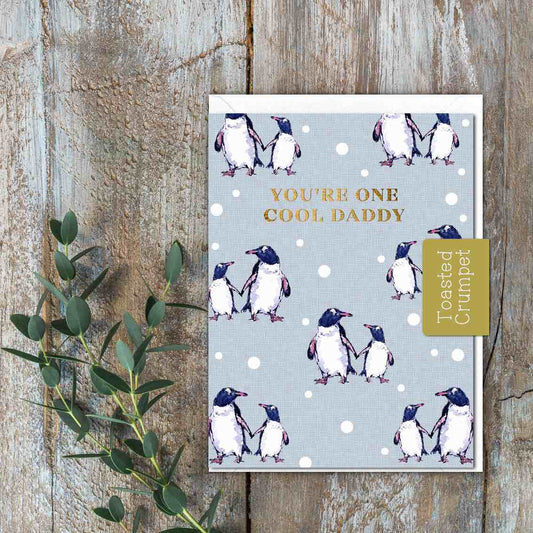 You're One Cool Daddy (Penguins) Card (Cello-Free)