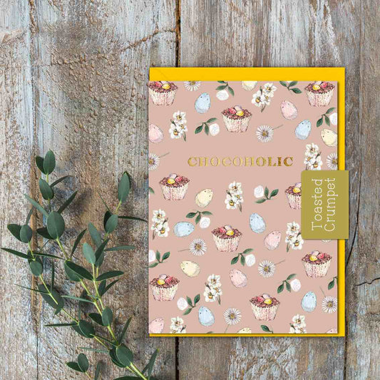 Chocoholic (Cornflake Cakes & Chocolate Eggs) Card (Cello-Free)