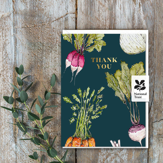Thank You (Kitchen Garden Noir) Card (Cello-Free)
