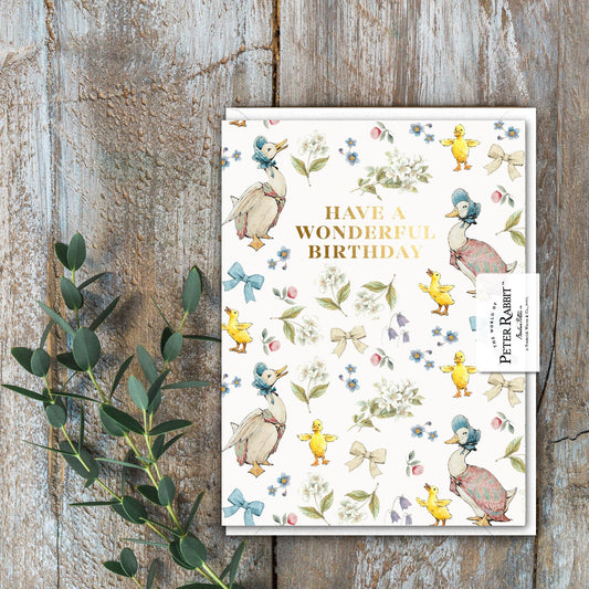 Have A Wonderful Birthday (Jemima Puddle-Duck) Card (Cello-Free)