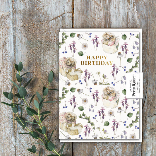 Happy Birthday (Mrs. Tiggy-Winkle) Card (Cello-Free)