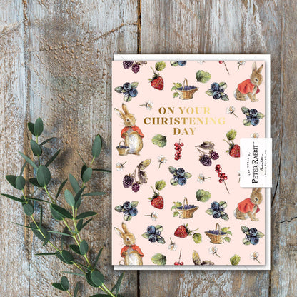 On Your Christening Day (Flopsy) Card (Cello-Free)