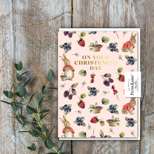 On Your Christening Day (Flopsy) Card (Cello-Free)