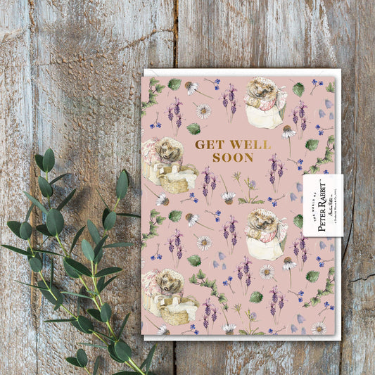 Get Well Soon (Mrs. Tiggy-Winkle) Card (Cello-Free)