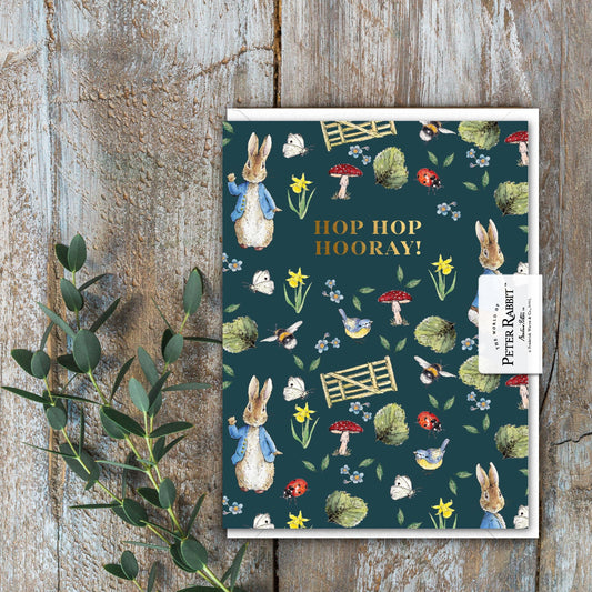 Hop Hop Hooray! (Peter Rabbit) Card (Cello-Free)