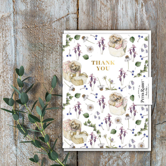 Thank You (Mrs. Tiggy-Winkle) Card (Cello-Free)