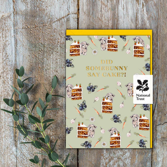 Did Somebunny Say Cake?! Card (Cello-Free)
