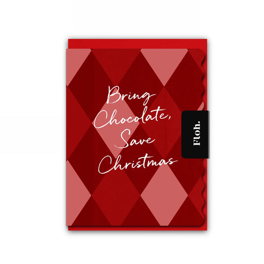 NEW! Bring Chocolate (Harlequin) Card (Cello-Free) (available for dispatch from August 2026)
