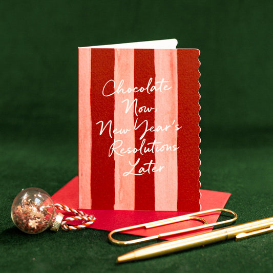 NEW! Chocolate Now (Stripes) Card (Cello-Free) (available for dispatch from August 2026)