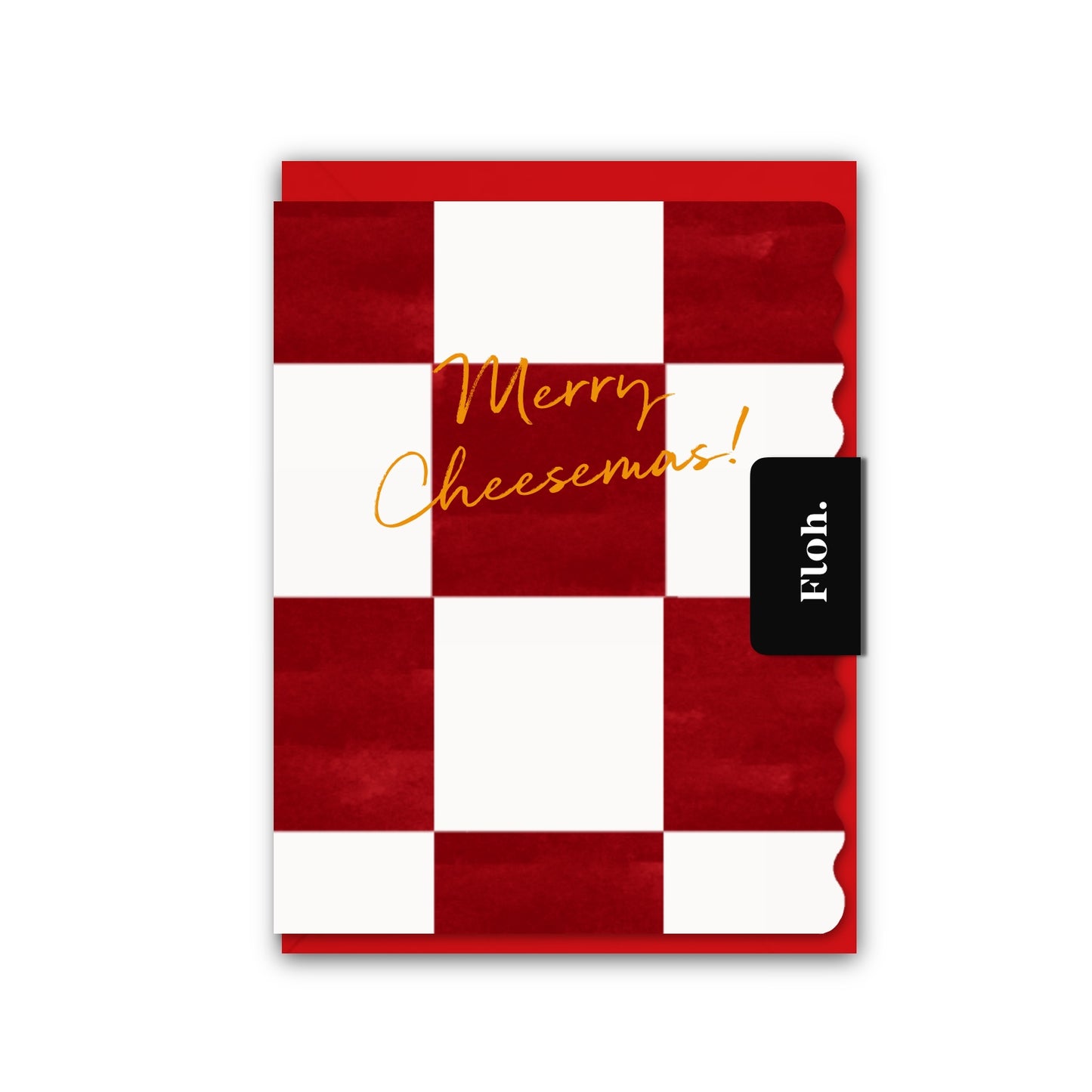 NEW! Merry Cheesemas (Checkerboard) Card (Cello-Free) (available for dispatch from August 2026)