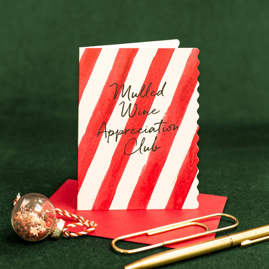 NEW! Mulled Wine Appreciation (Stripes) Card (Cello-Free) (available for dispatch from August 2026)
