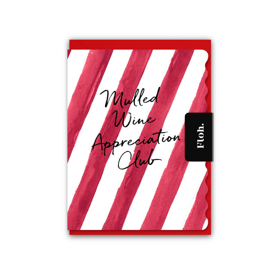 NEW! Mulled Wine Appreciation (Stripes) Card (Cello-Free) (available for dispatch from August 2026)