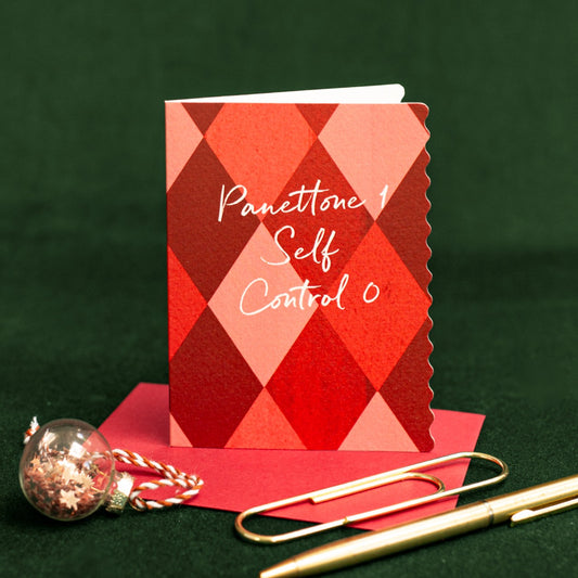 NEW! Panettone 1 (Harlequin) Card (Cello-Free) (available for dispatch from August 2026)