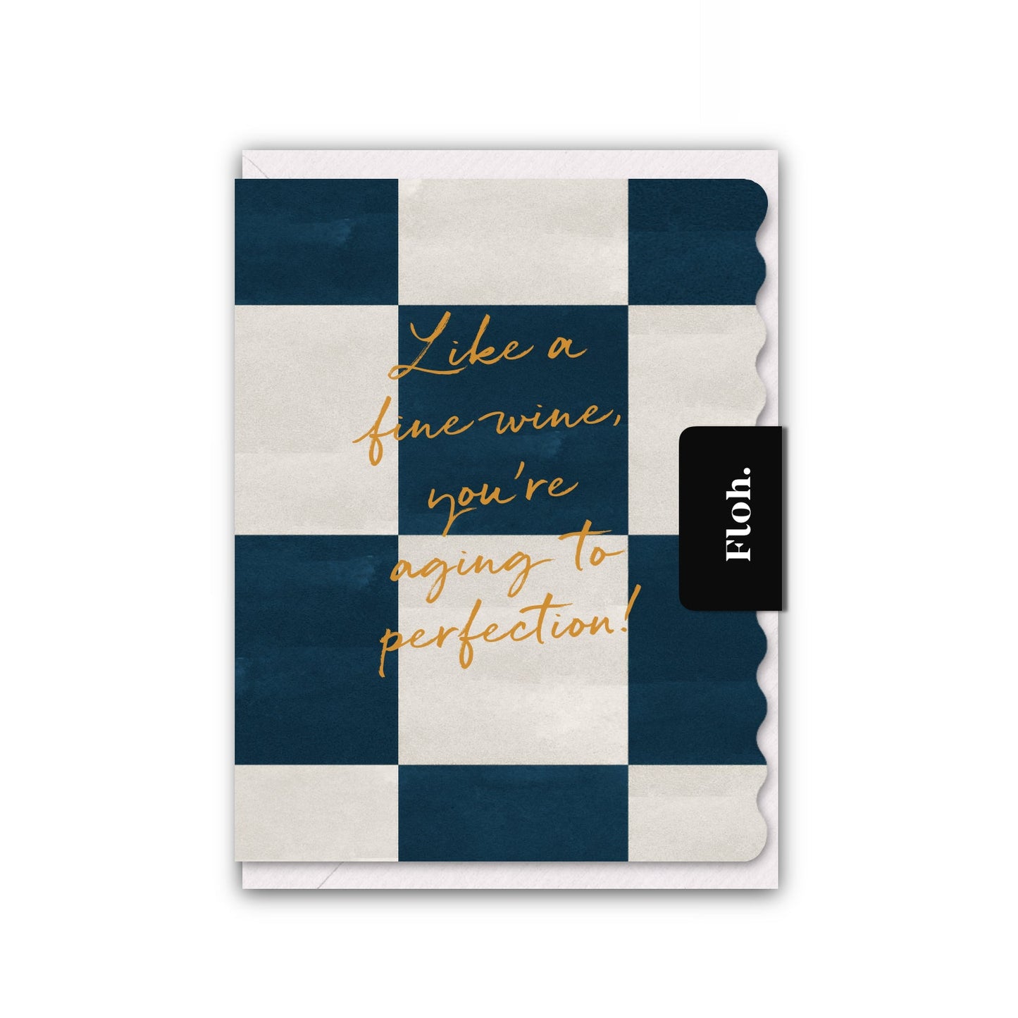 NEW! Like a Fine Wine (Expresso Checkerboard) Card (Cello-Free) (available for dispatch from Jan 2026)