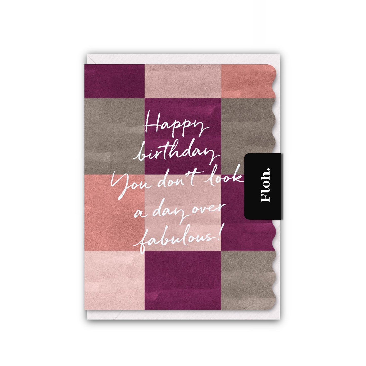 NEW! Happy Birthday (Paloma Checkerboard) Card (Cello-Free) (available for dispatch from Jan 2026)