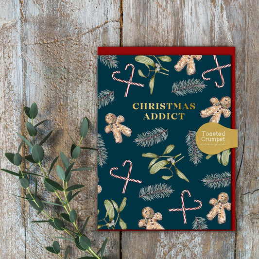 Christmas Addict Card (Cello-Free)
