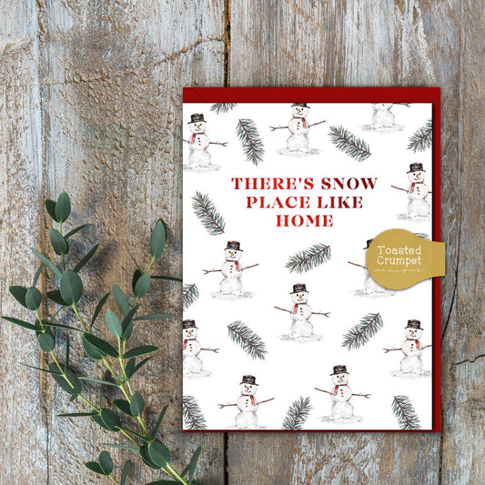 There's Snow Place Like Home (Snowmen) Card (Cello-Free)