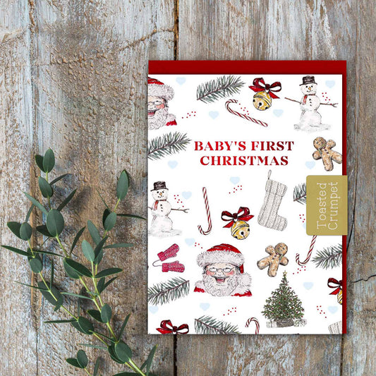 Baby's First Christmas (All Things Jolly Pure) Card (Cello-Free)