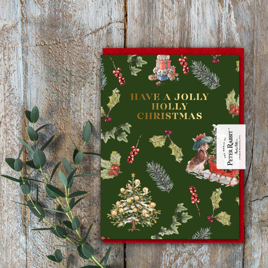Have a Jolly Holly Christmas Card (Cello-Free) (available for dispatch from August 2025)