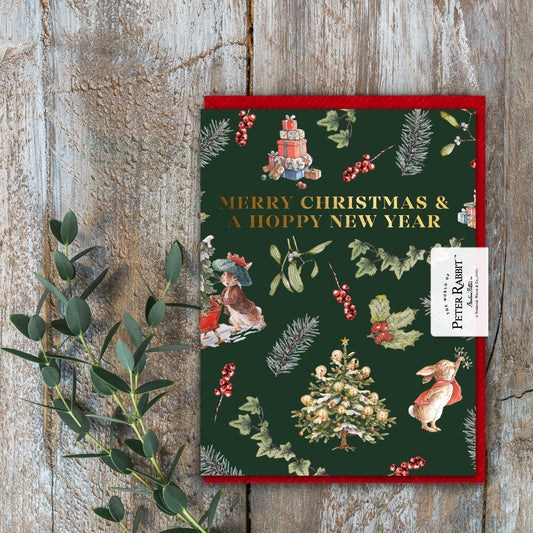 Merry Christmas & A Hoppy New Year  Card (Cello-Free) (available for dispatch from August 2025)