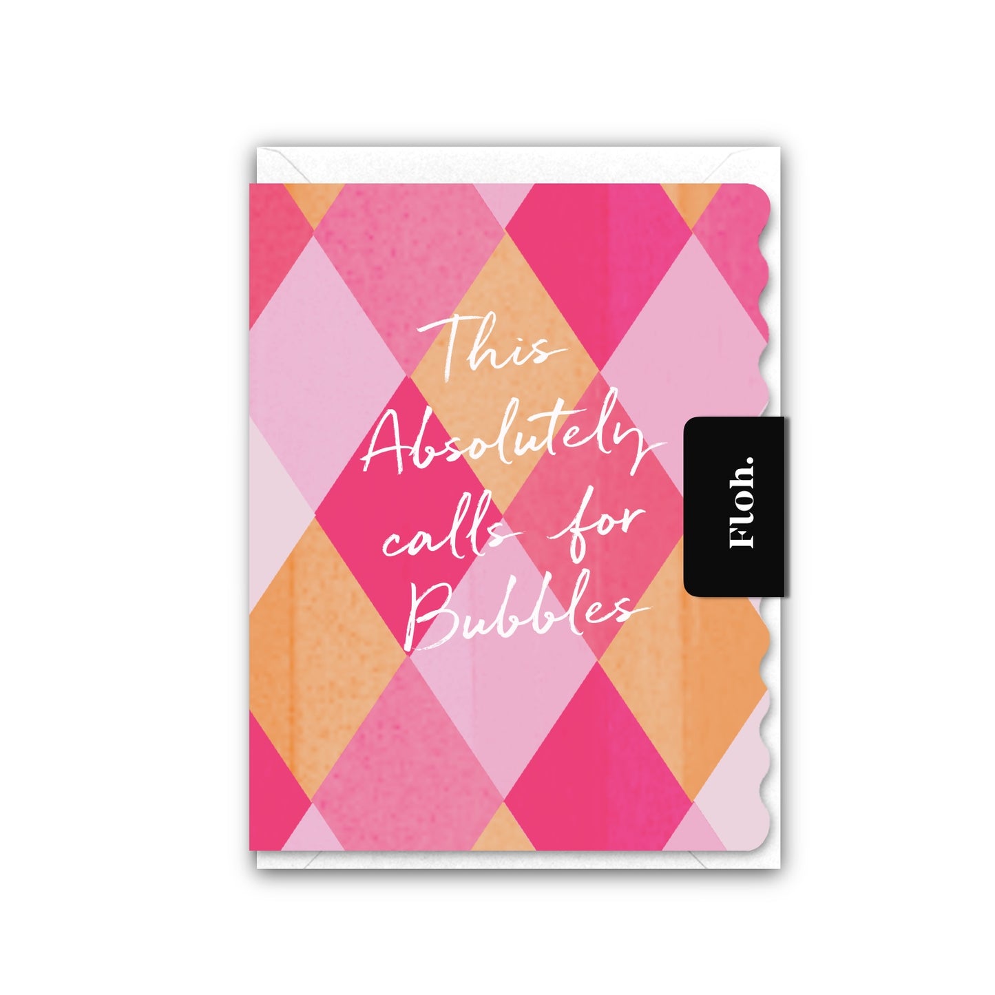 NEW! Absolutely calls for Bubbles (Harlequin) Card (Cello-Free) (available for dispatch from July 2026)